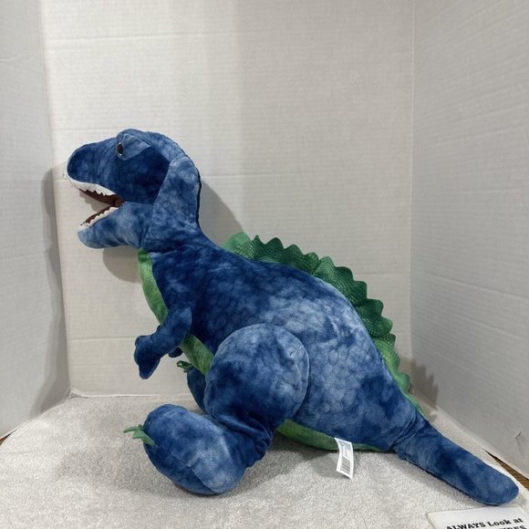 BE JOLLY Tyrannosaurus Rex Plush Stuffed Dinosaur 21" Blue Large - Picture 1 of 12